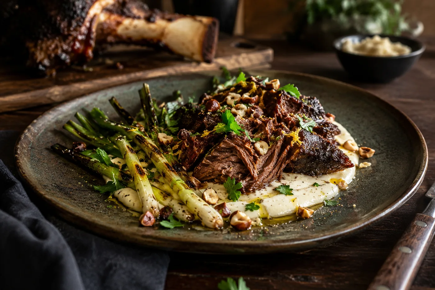 beefhammer-big-green-egg-geroesteter-knoblauch-meerrettich-fruehlingszwiebeln